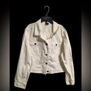 White Faded Glory Jean Jacket